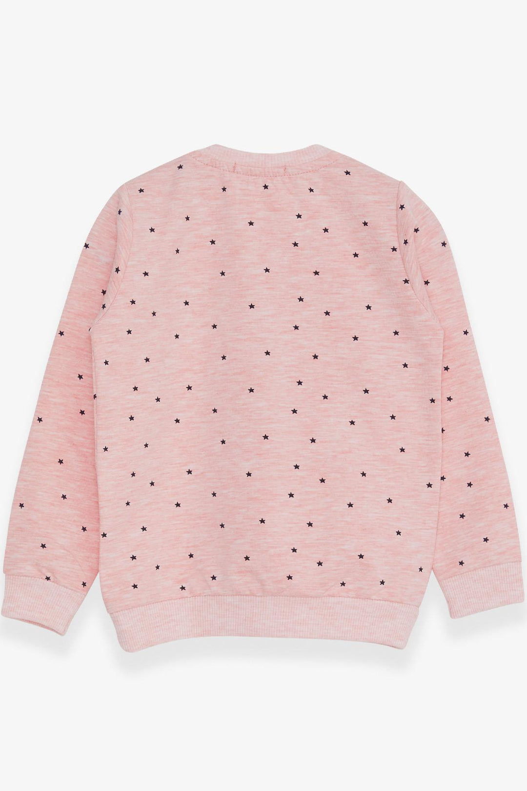 BRE Breeze Girl Child Sweatshirt with Glitter Heart Print, 2-6 Years, Salmon Melange - Velsen-Zuid