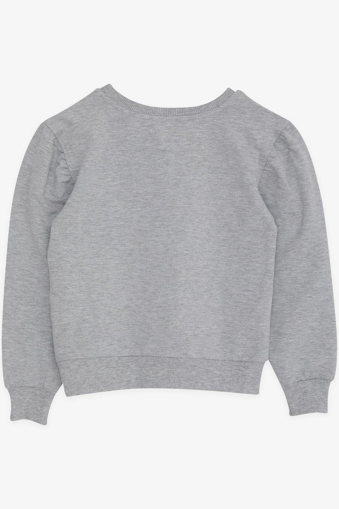 BRE Breeze Girl's Sweatshirt with Glittery Printed Text, 84 Years, Grey Melange - Jaral del Progreso