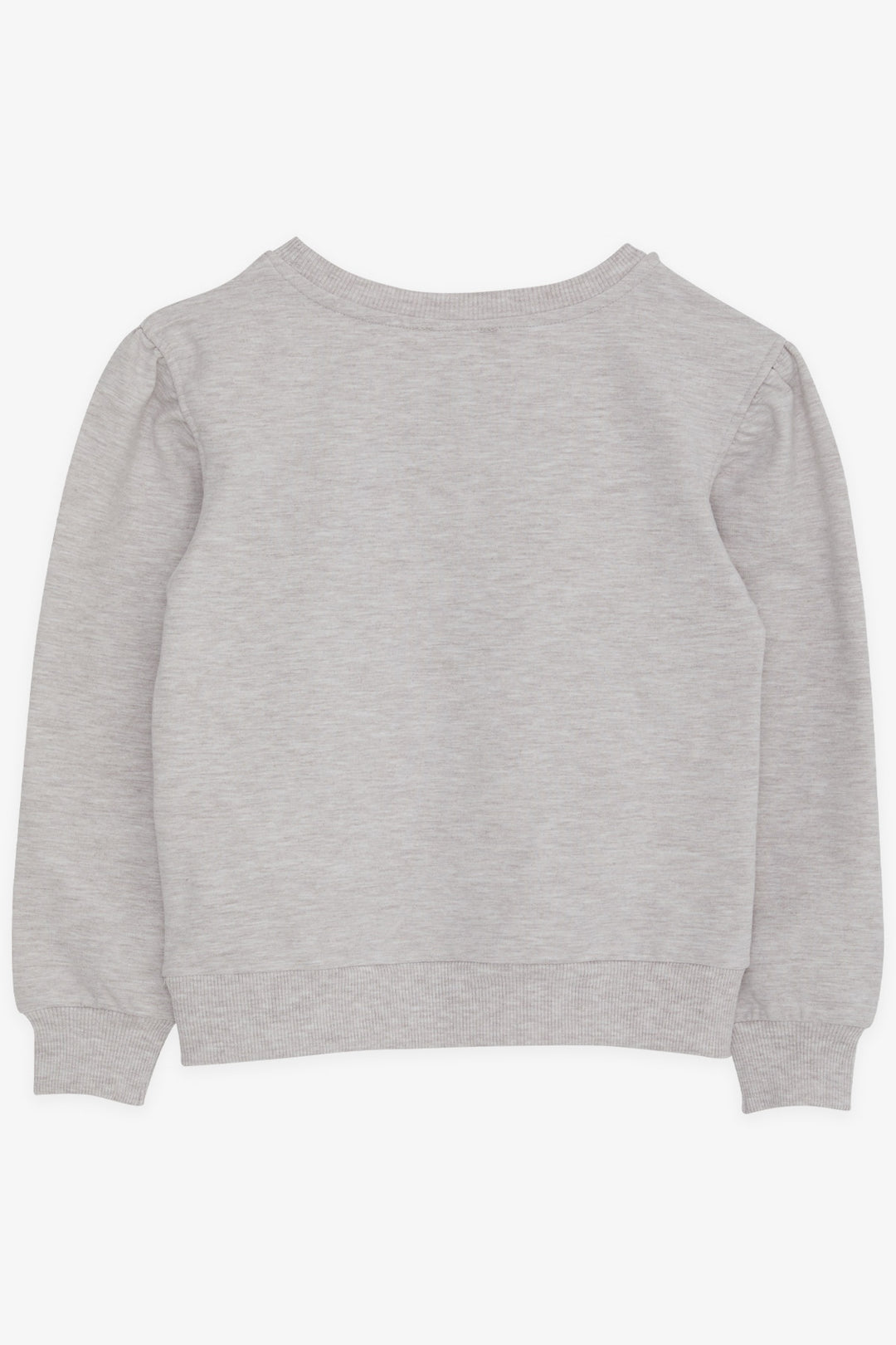 BRE Breeze Girl's Sweatshirt with Glittery Printed Text, 84 Years, Beige Melange - Wyoming