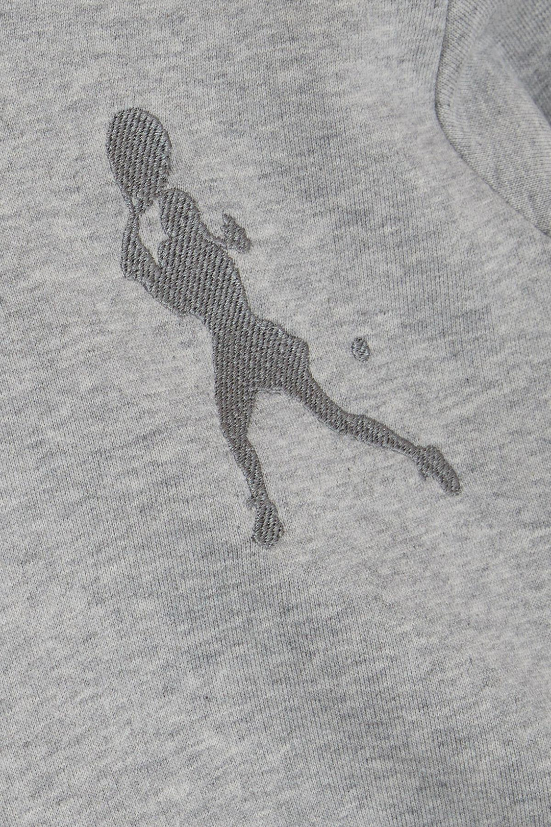 BRE Breeze Girl Child Sweatshirt Tennis Player Girl Embroidered Hooded 4-8 Years, Grey Melange - Rovenky