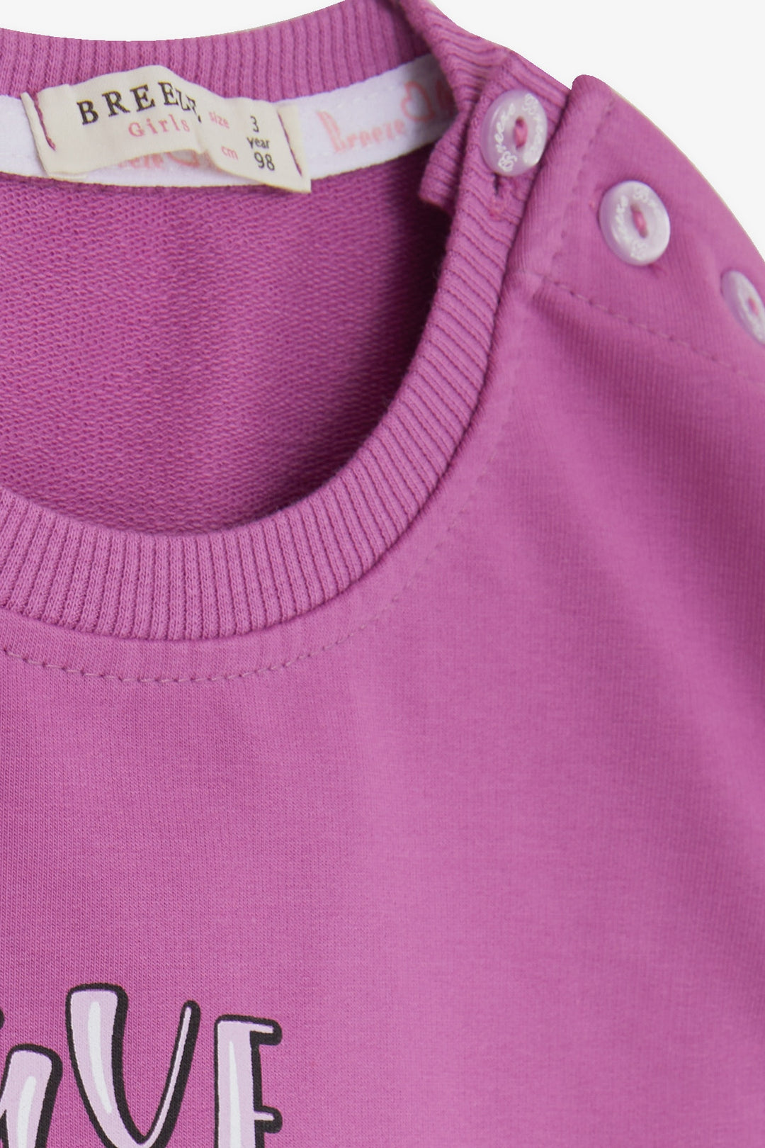 BRE Breeze Girl Child Sweatshirt Unicorn Printed 2-6 Years, Lilac - Lorient