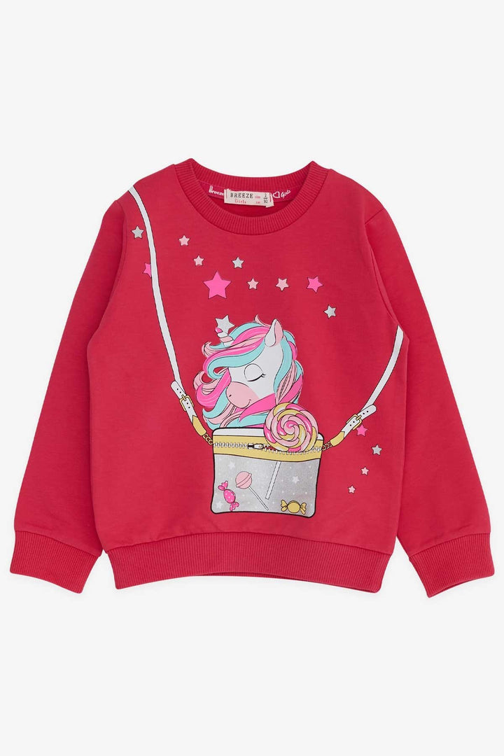 BRE Breeze Girl's Sweatshirt Unicorn 2-6 Years, Fuchsia - Drummondville