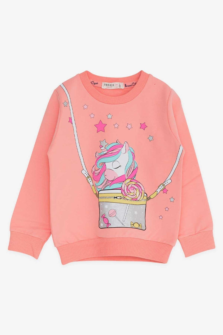 BRE Breeze Girl's Sweatshirt Unicorn 2-6 Years, Salmon - Ciudad Benito Juárez