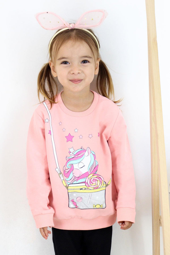 BRE Breeze Girl's Sweatshirt Unicorn 2-6 Years, Salmon - Ciudad Benito Juárez