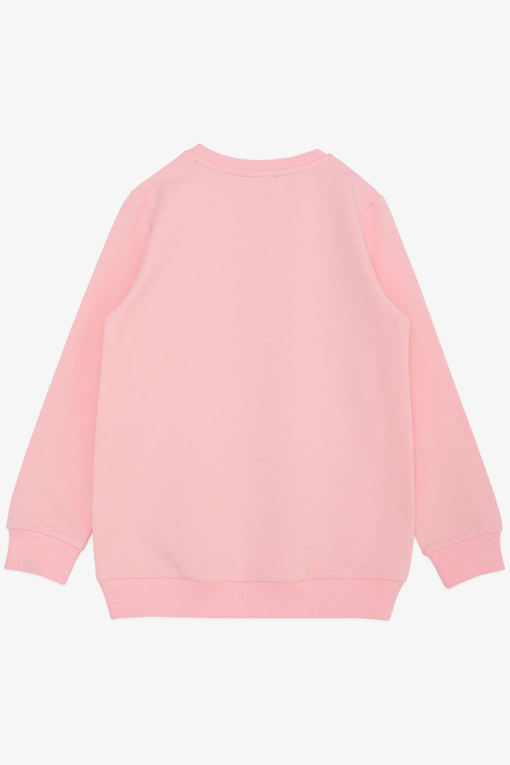 BRE Breeze Girl Child Sweatshirt with Gilded Text Print, 62 Years, Pink - San Marcos