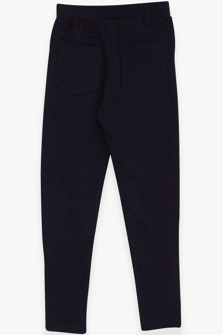 BRE Breeze Girl's Leggings with Back Pockets, 84 Years, Navy Blue - Tonalá