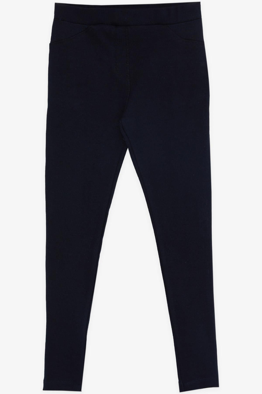 BRE Breeze Girl's Leggings Basic with Back Pockets, Navy, 84 Years - The Woodlands