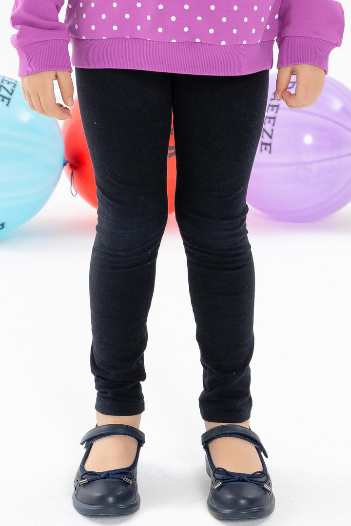 BRE Breeze Girl's Leggings Basic 2-6 Years, Black - García