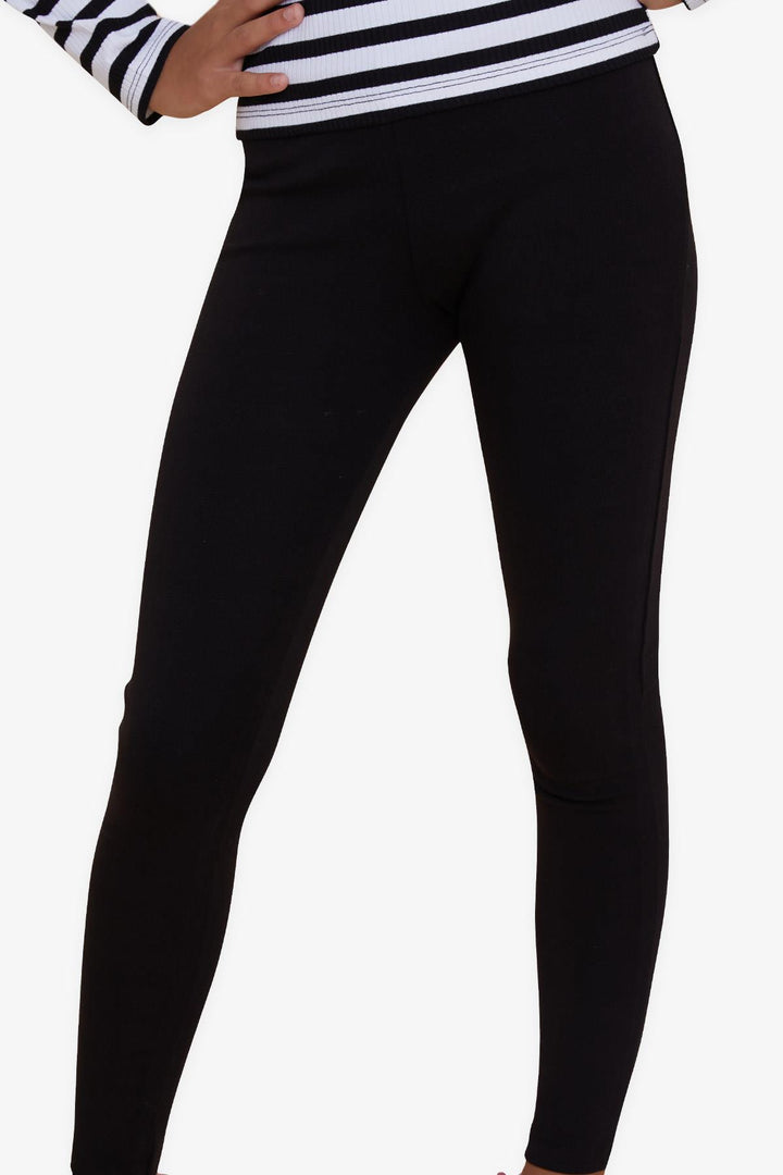 BRE Breeze Girl's Leggings Basic 84 Years, Black - Channelview
