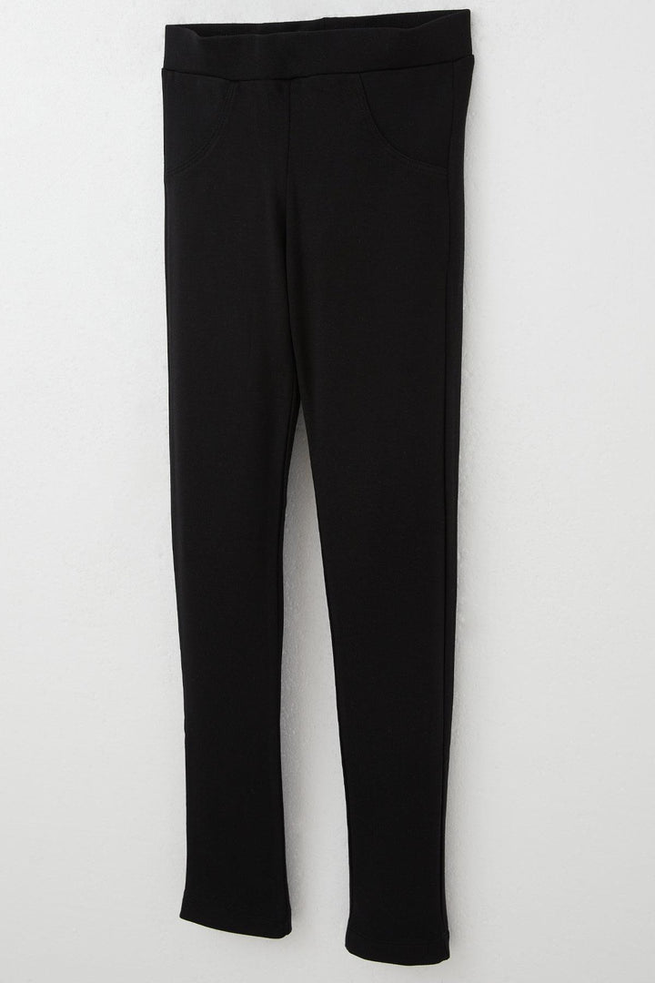 BRE Breeze Girl's Leggings with Pocket Contrast Stitch Detail 72 Years, Black - Carlisle