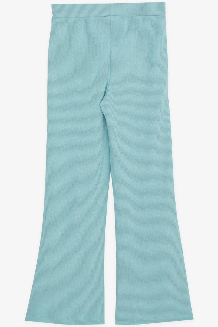 BRE Breeze Girl's Leggings Pants with Slit Spanish Hem 4-8 Years, Aqua Green - San Luis Río Colorado
