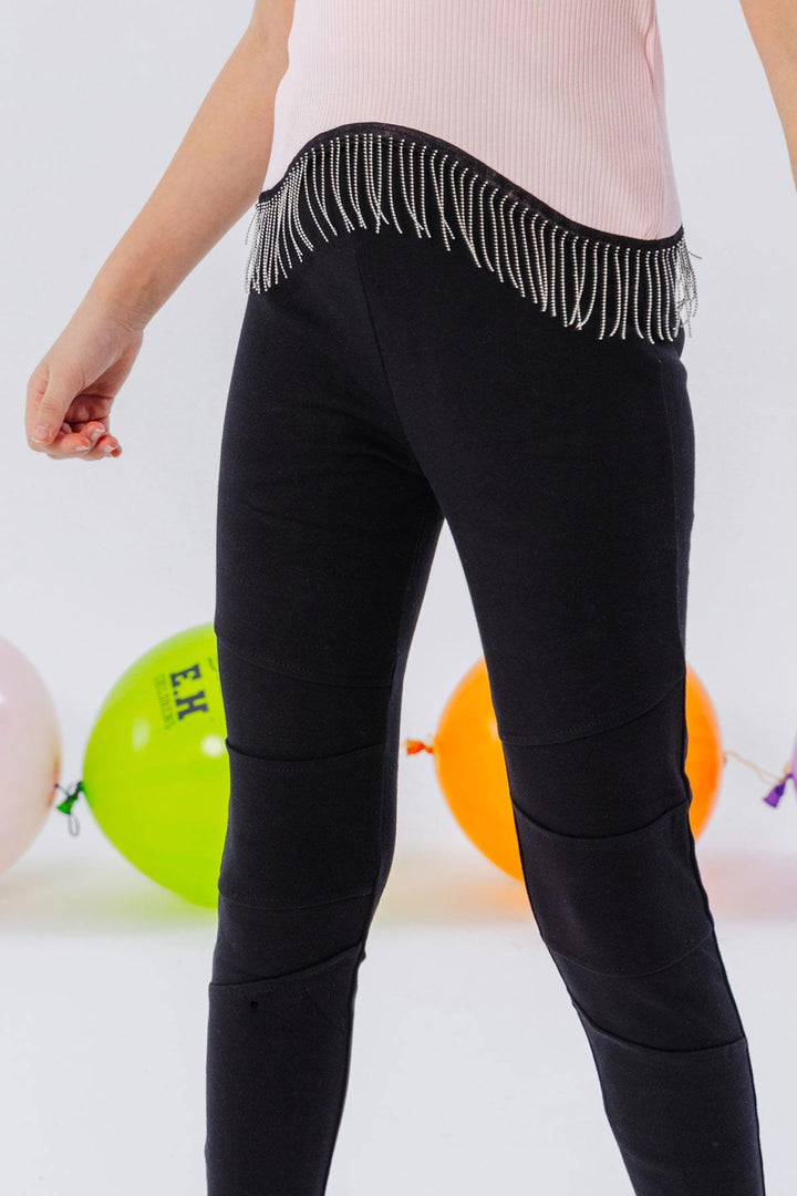 BRE Breeze Girl Leggings Patchwork Stitched High Waist 84 Years, Black - Turnhout