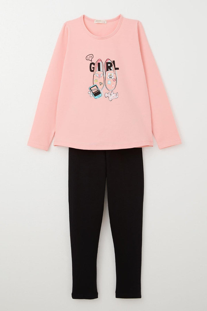 BRE Breeze Girl Child Leggings Set Shoes Printed 4-9 Years, Pink - Piatra Neamţ