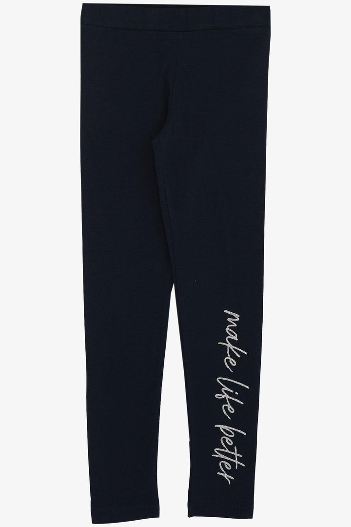 BRE Breeze Girl's Legging Set Flower & Text Printed with Bow, 50 Years, Pink - Merrillville