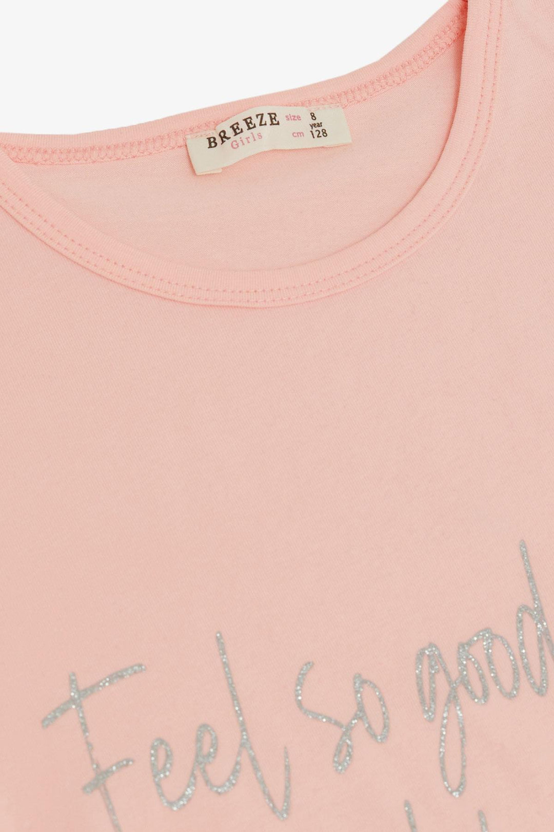 BRE Breeze Girl's Legging Set Flower & Text Printed with Bow, 50 Years, Pink - Merrillville