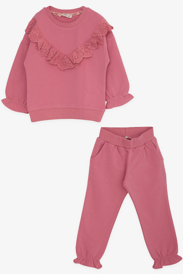 BRE Breeze Girl's Leggings Set with Lace, 3-8 Years, Rose Pink - Prince George
