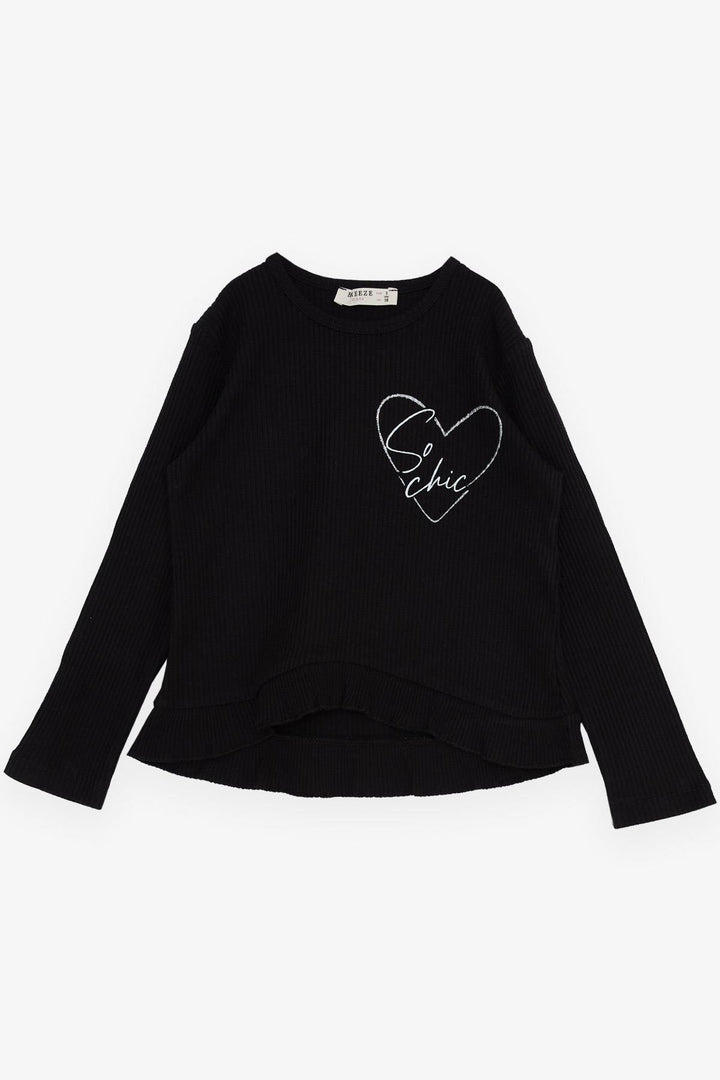 BRE Breeze Girl Child Leggings Set Spanish Pants Glitter Heart Printed 3-8 Years, Black - Town Country