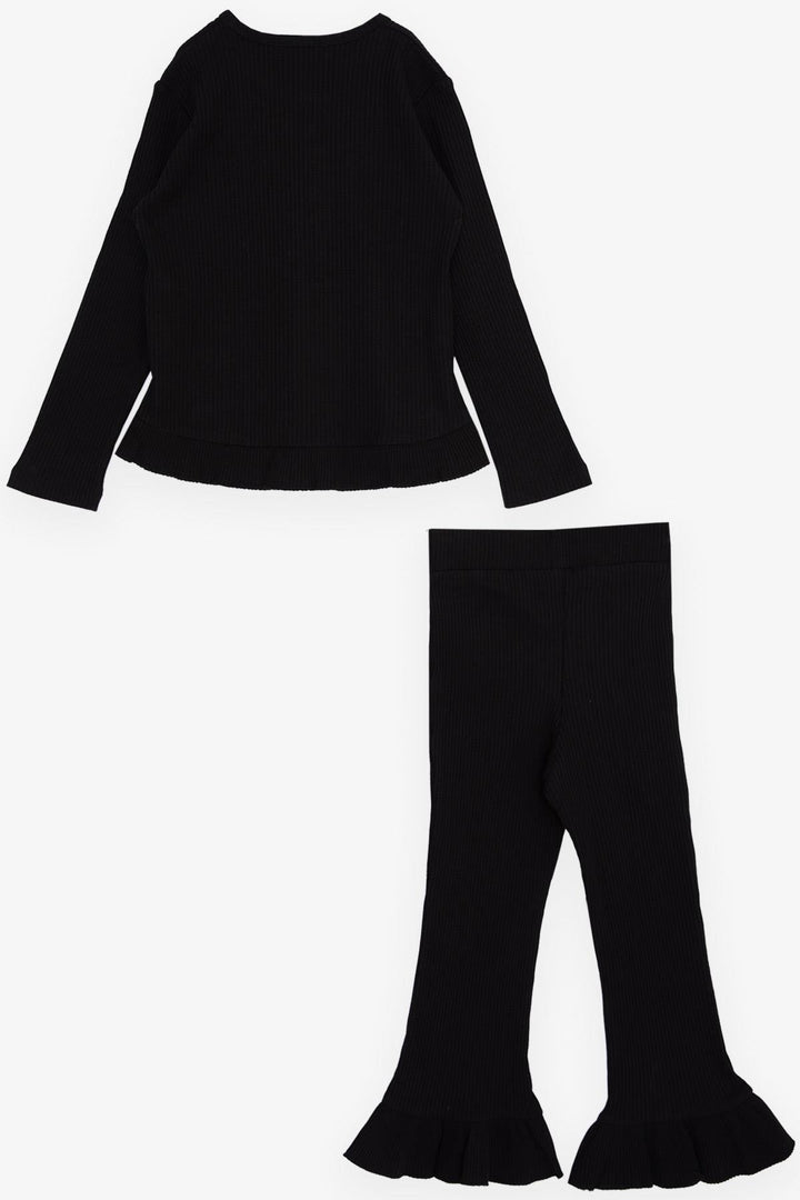 BRE Breeze Girl Child Leggings Set Spanish Pants Glitter Heart Printed 3-8 Years, Black - Town Country