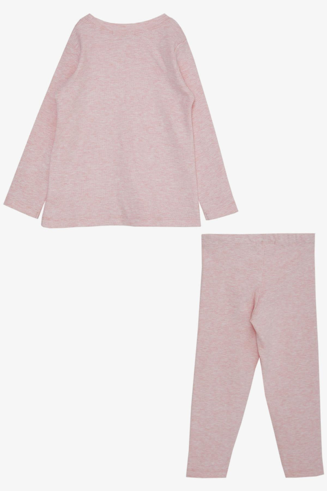 BRE Breeze Girl Child Leggings Set with Teddy Bear Accessory, 2-6 Years, Salmon Melange - Móstoles