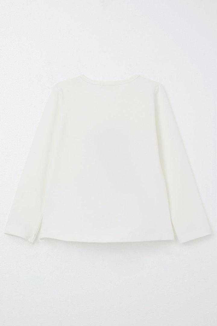 BRE Breeze Girl Child Leggings Set Cute Bear Embroidered Sequined 1.5-5 Years, Ecru - Medicine Hat