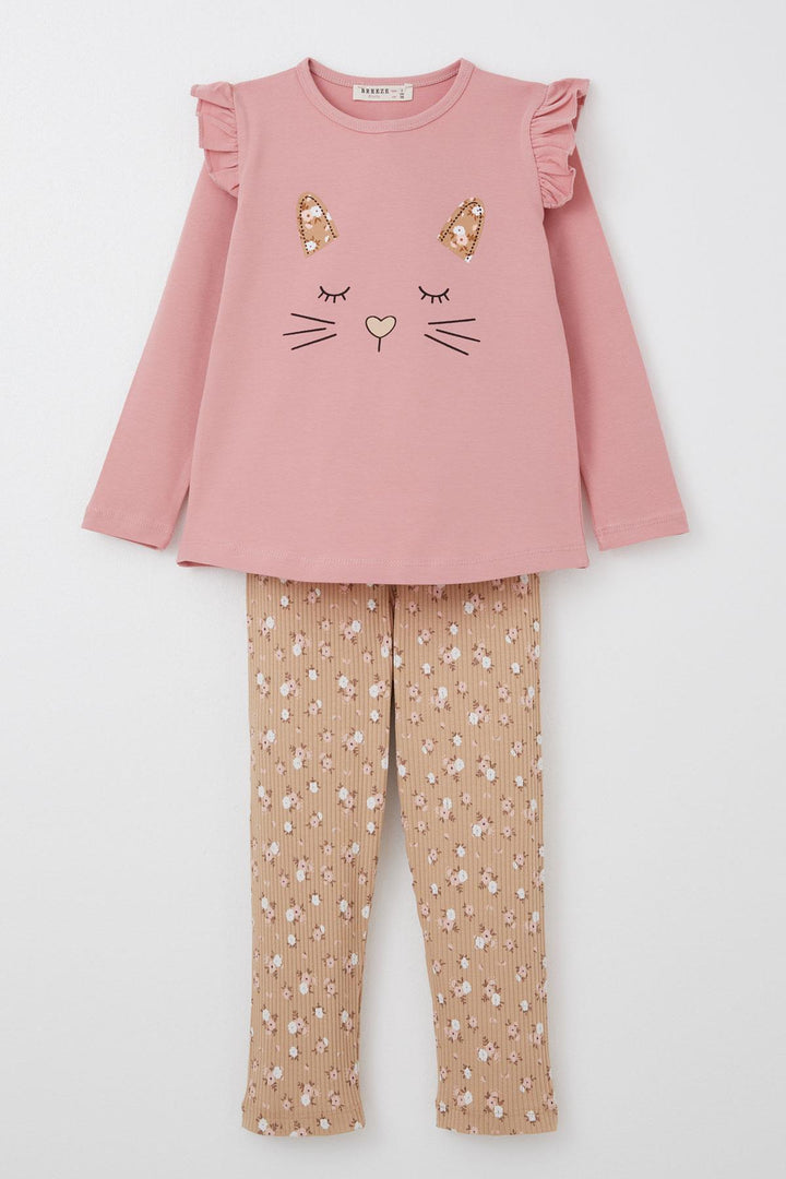 BRE Breeze Girl Child Legging Set Cute Animal Printed Floral 1.5-5 Years, Pink - Mönchengladbach