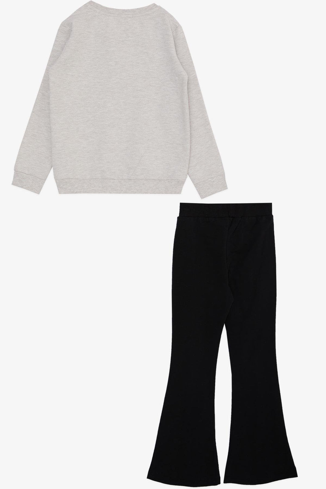 BRE Breeze Girl Child Leggings Set Slogan Themed Flower Printed 50 Years, Beige Melange - Pompano Beach