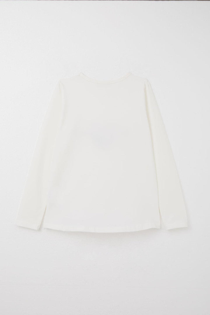 BRE Breeze Girl's Legging Set with Summer Print, 4-8 Years, Beige - Oshkosh