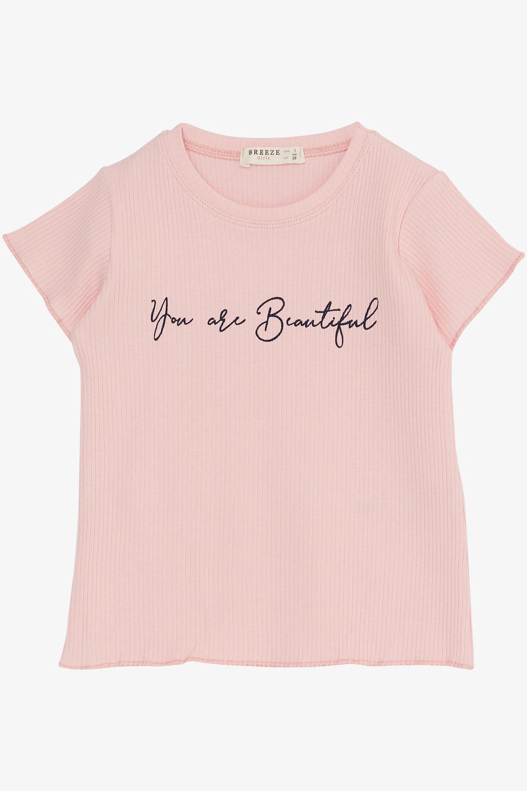 BRE Breeze Girl Child Leggings Set Printed with Summer Writing, 1.5-5 Years, Pink - Beringen