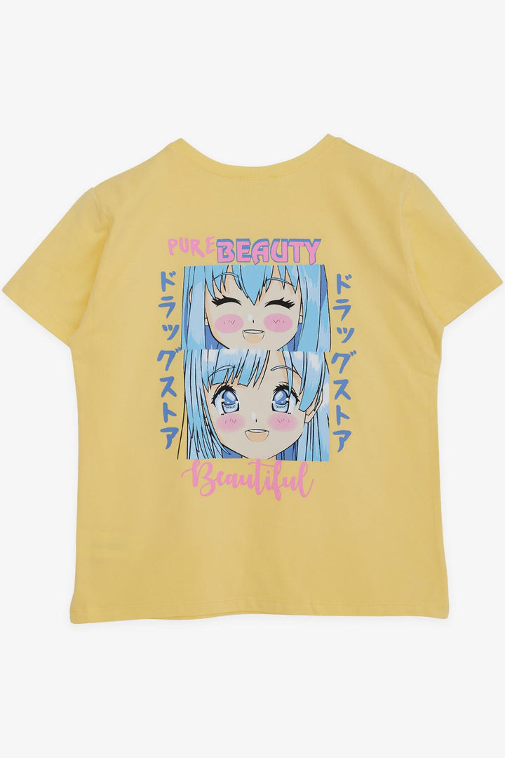BRE Breeze Girl's T-shirt Anime Printed 94 Years, Yellow - Lynwood