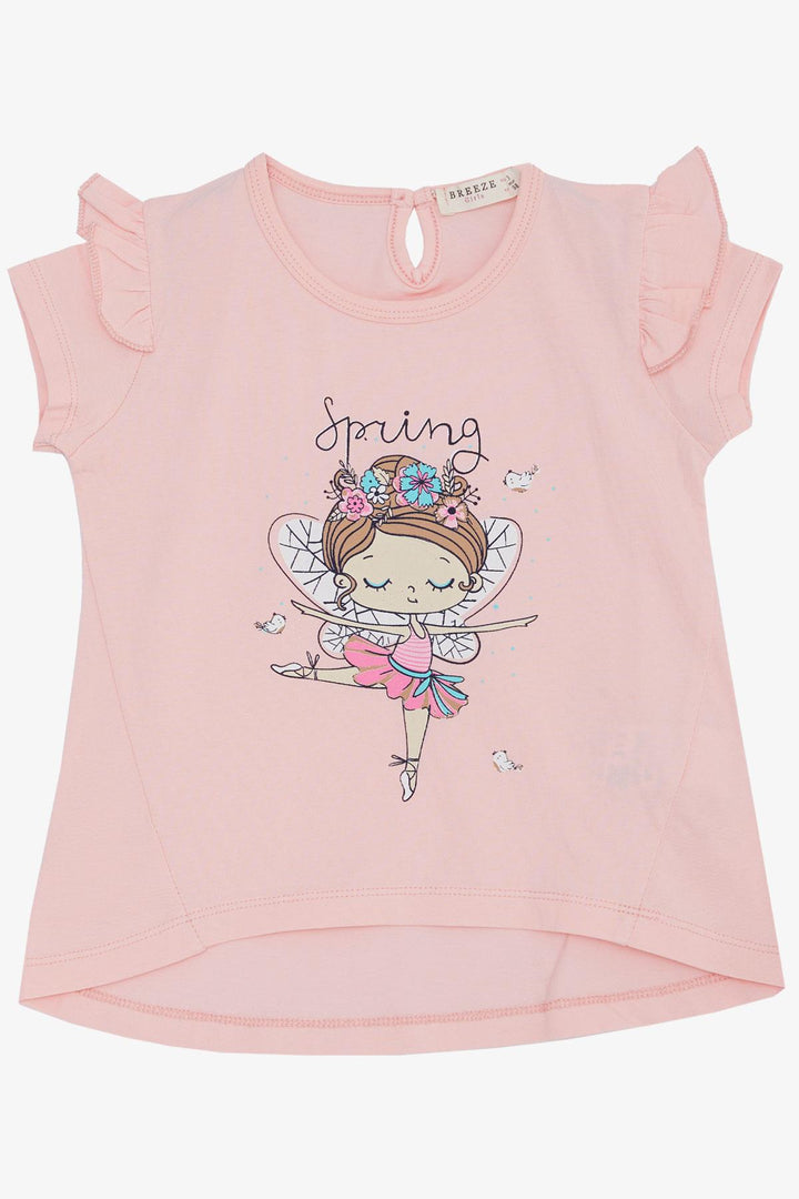 BRE Breeze Girl's T-shirt Spring Themed Ballerina Girl Printed 1.5-5 Years, Pink - Wuppertal