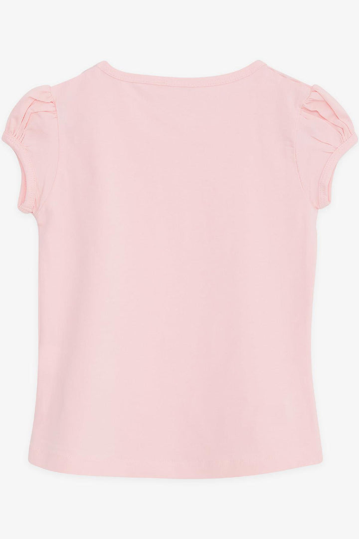 BRE Breeze Girl's T-shirt Pocket Tulle Flower Embroidered 4-9 Years, Pink - Majadahonda