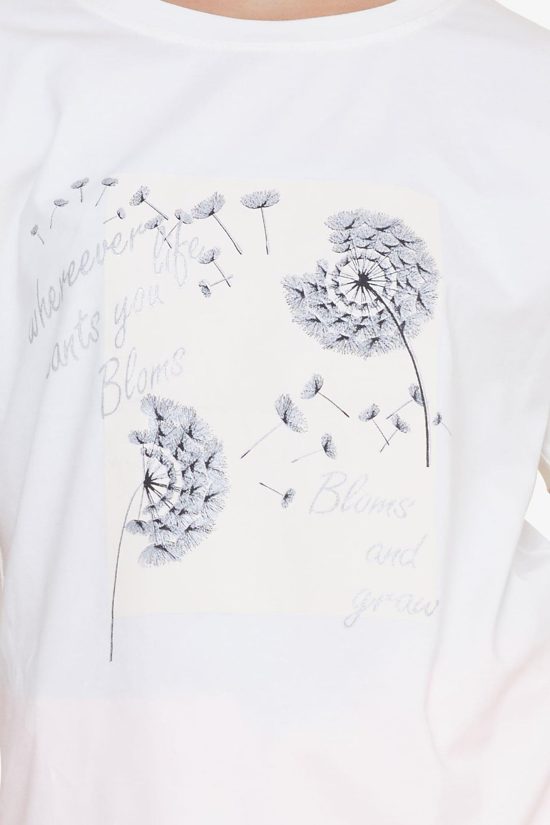 BRE Breeze Girl's T-shirt Flower Printed 94 Years, Ecru - Ravensburg