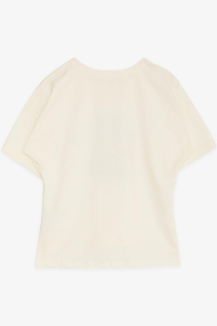 BRE Breeze Girl's T-shirt Flower Printed 84 Years, Ecru - Longview
