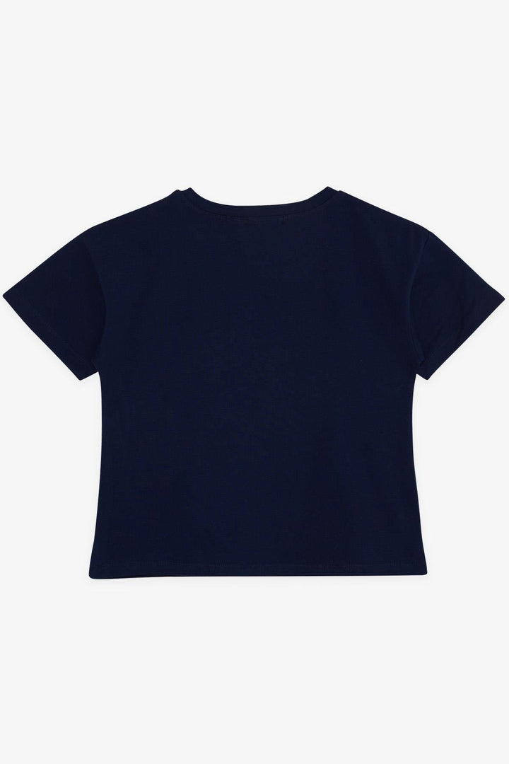 BRE Breeze Girl's T-shirt Flower Printed 94 Years, Navy Blue - Lauderhill