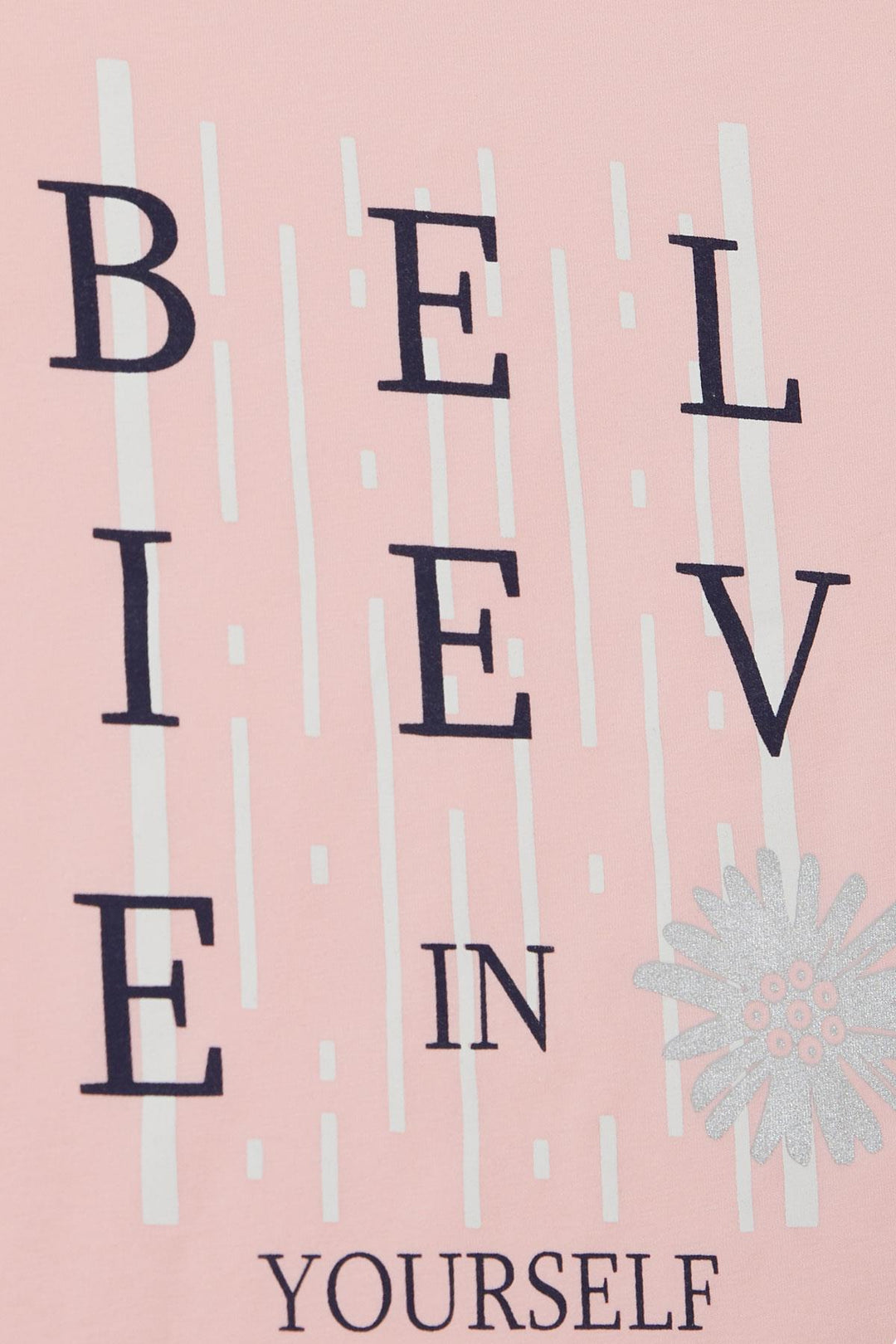 BRE Breeze Girl's T-shirt Crop Slogan Themed Flower Printed 94 Years, Pink - Central Coast