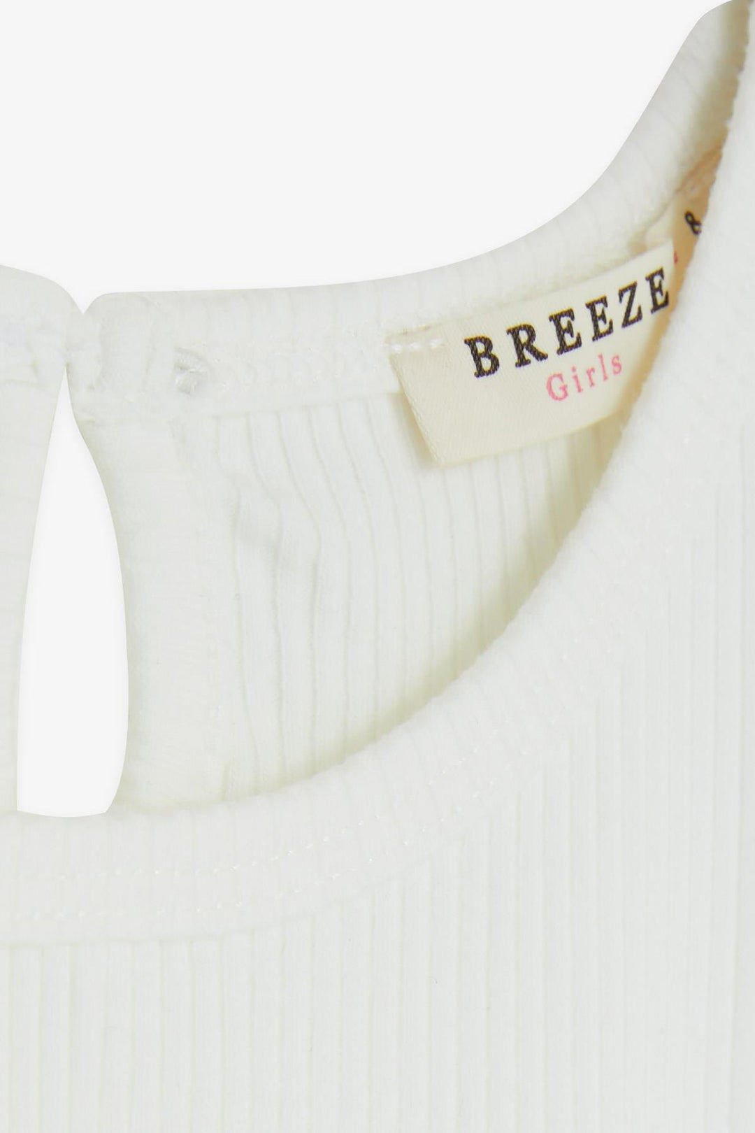 BRE Breeze Girl's T-shirt with Frilly Buttons, 72 Years, Beige - Sabinas