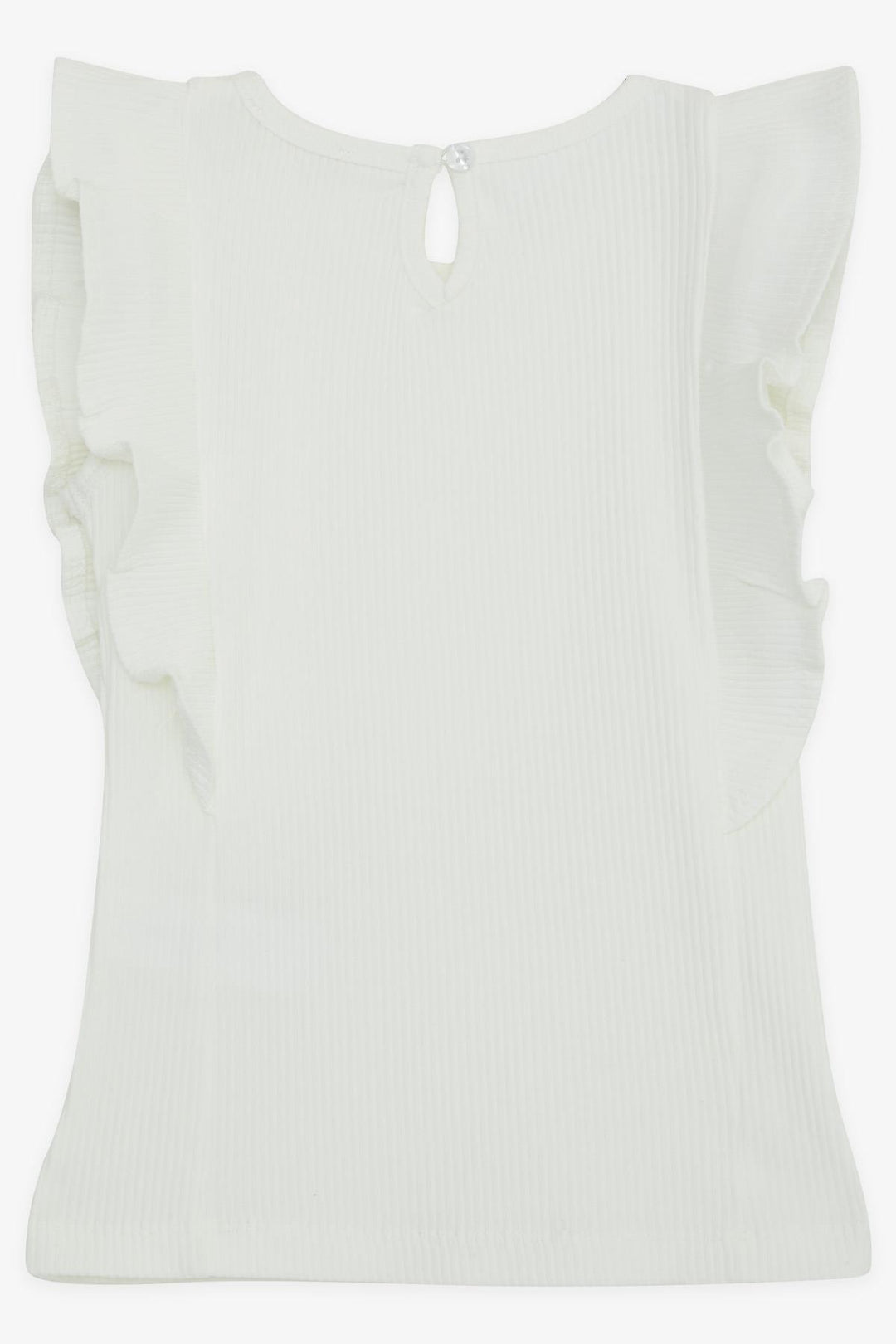 BRE Breeze Girl's T-shirt with Frilly Buttons, 72 Years, Beige - Sabinas