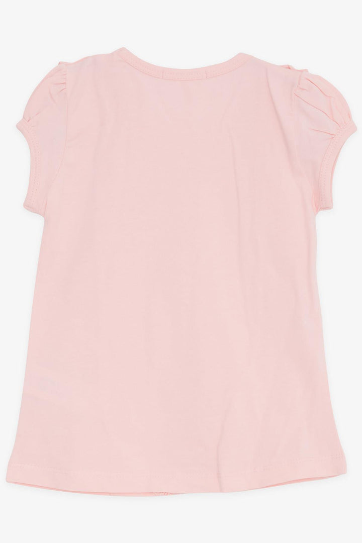 BRE Breeze Girl's T-Shirt with Ruffled Gupure Embroidery, 3-8 Years, Pink - Aubagne