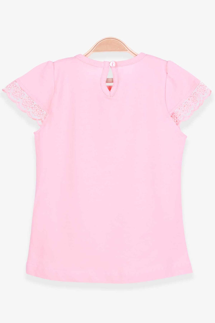 BRE Breeze Girl's T-Shirt with Fist Detail, 3-8 Years, Salmon - Canton