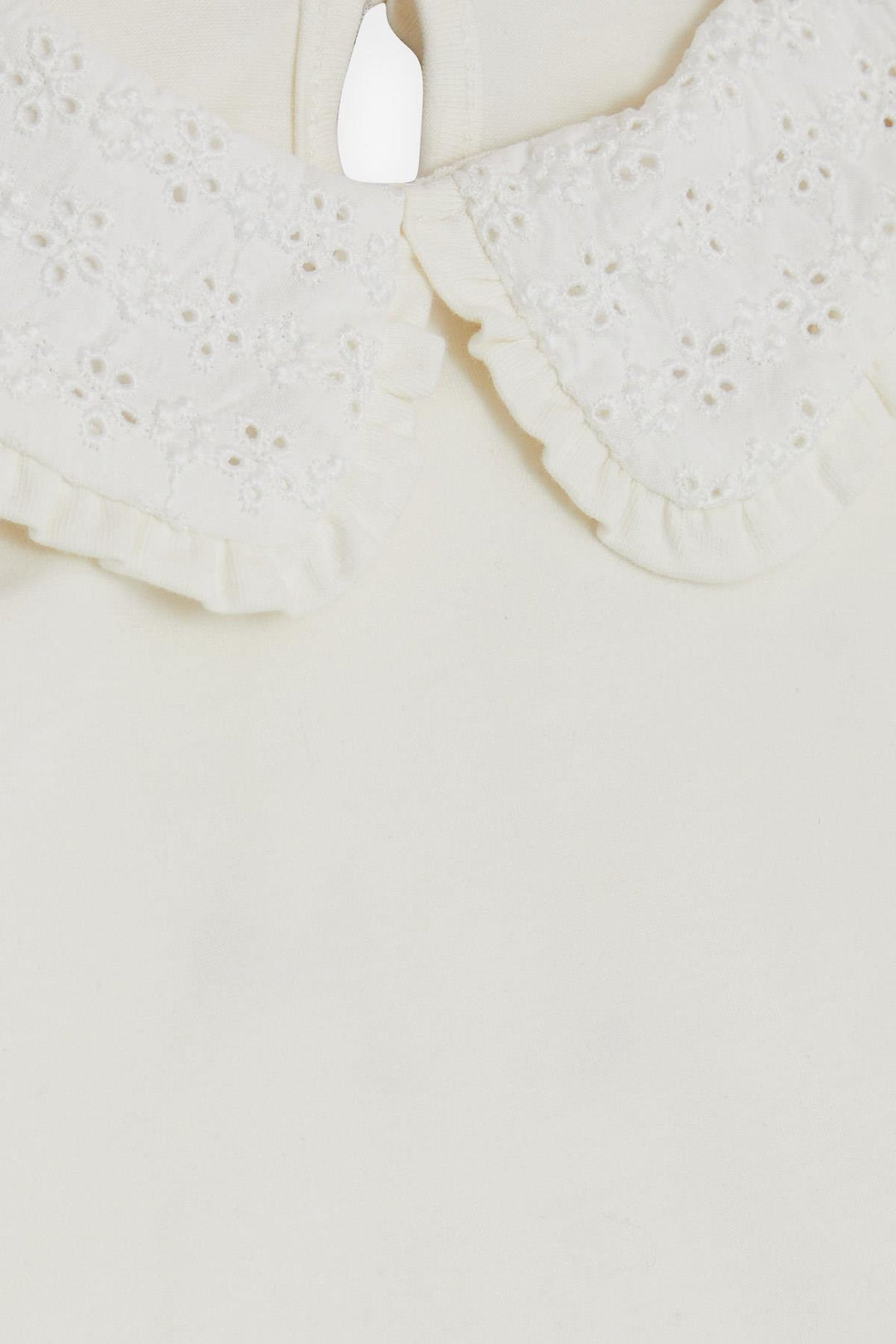 BRE Breeze Girl's T-shirt Wide Neck Embroidered Crested 50 Years, Ecru - Acireale