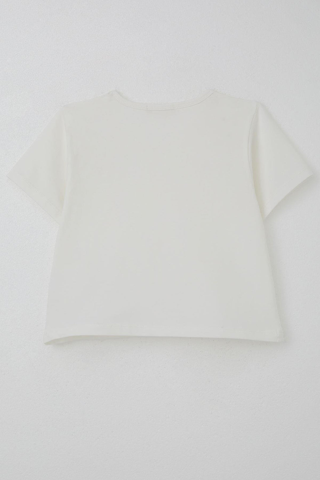BRE Breeze Girl's T-Shirt with Pearl Detail Flower Accessories, 62 Years, Ecru - San Juan