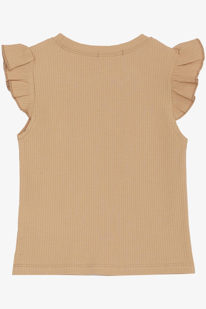 BRE Breeze Girl's T-shirt with Belt Collar Chain Accessory, 94 Years, Brown - Westchester