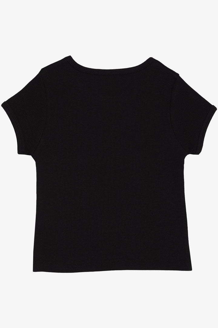 BRE Breeze Girl's T-shirt with Belt Length Text Print 84 Years, Black - Newark