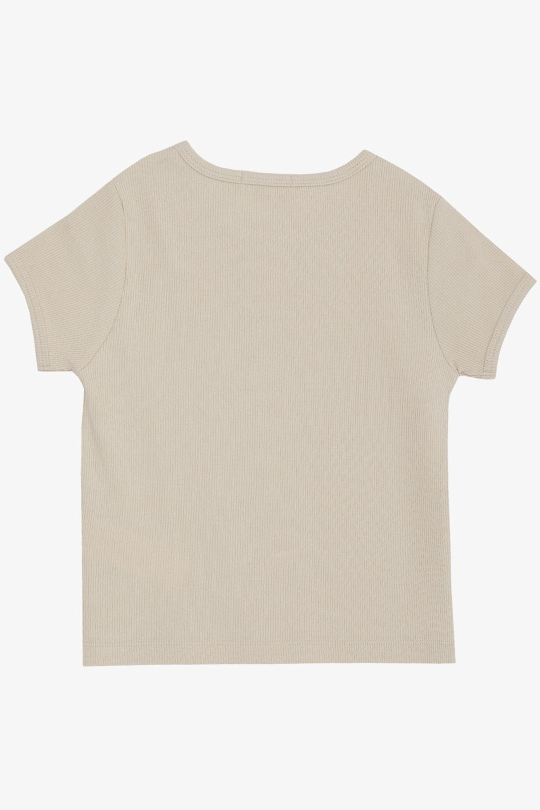 BRE Breeze Girl's T-shirt Belt Length Printed with Text 84 Years, Beige - Barneveld