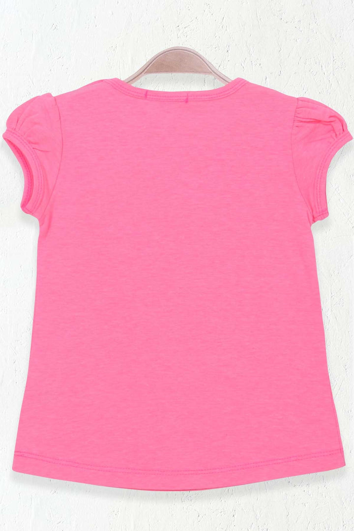 BRE Breeze Girl's T-Shirt Girl Printed 1.5-5 Years, Neon Pink - Socorro