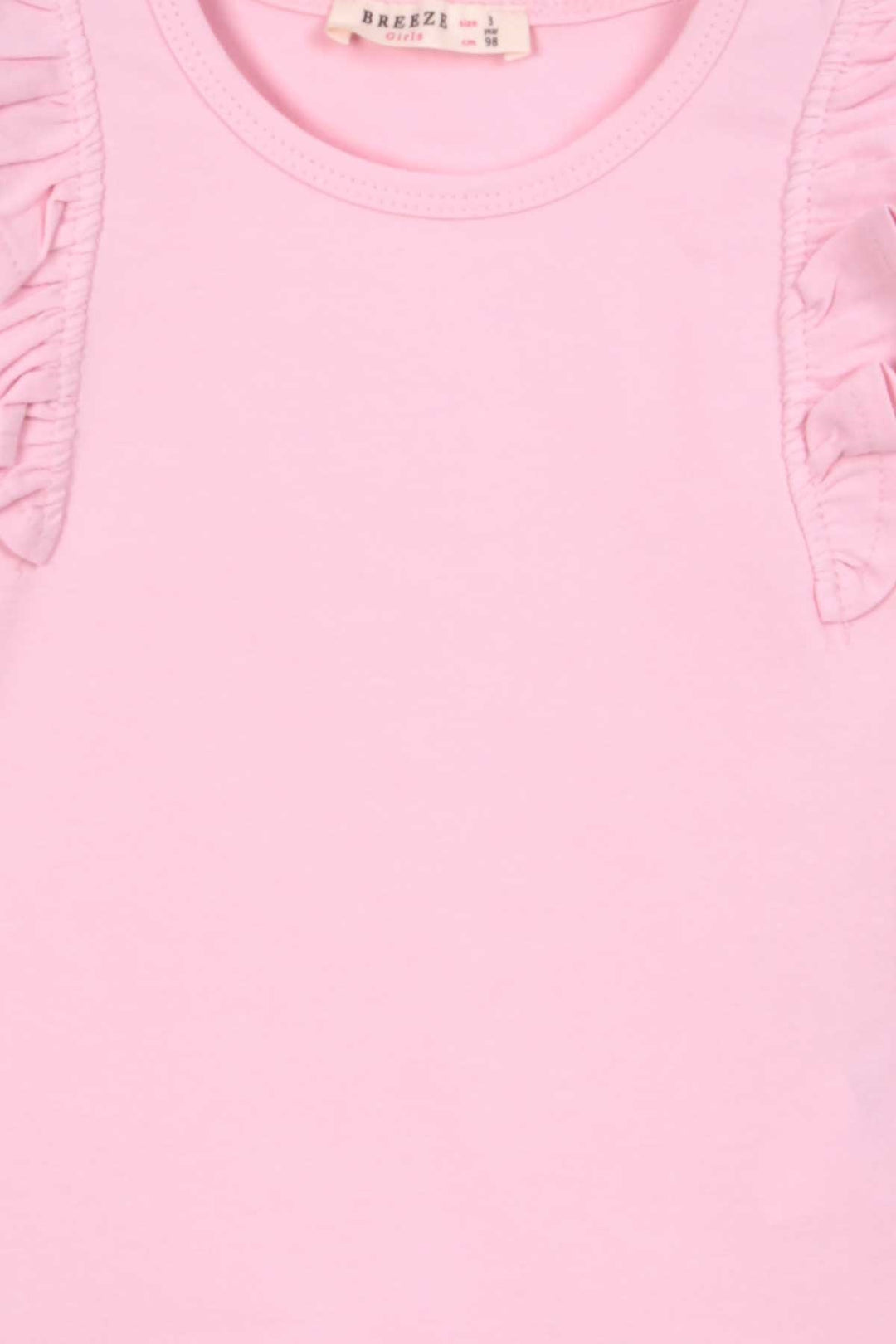 BRE Breeze Girl's T-Shirt with Frilly Sleeves, 3-7 Years, Powder - Novato