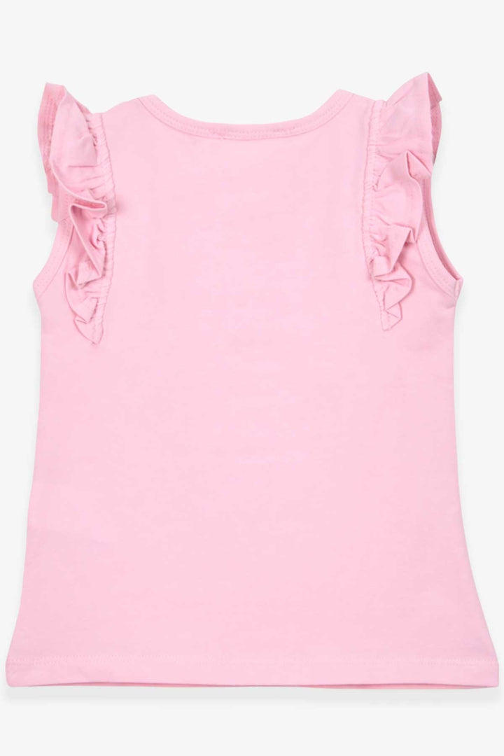 BRE Breeze Girl's T-Shirt with Frilly Sleeves, 3-7 Years, Powder - Novato