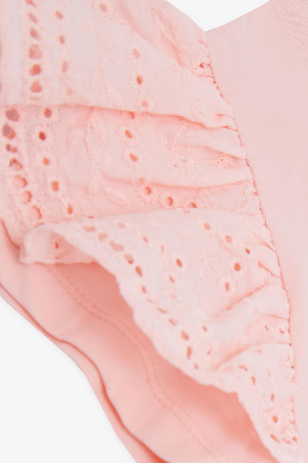 BRE Breeze Girl's T-shirt with Embroidered Lace Sleeves, 62 Years, Salmon - Petatlán