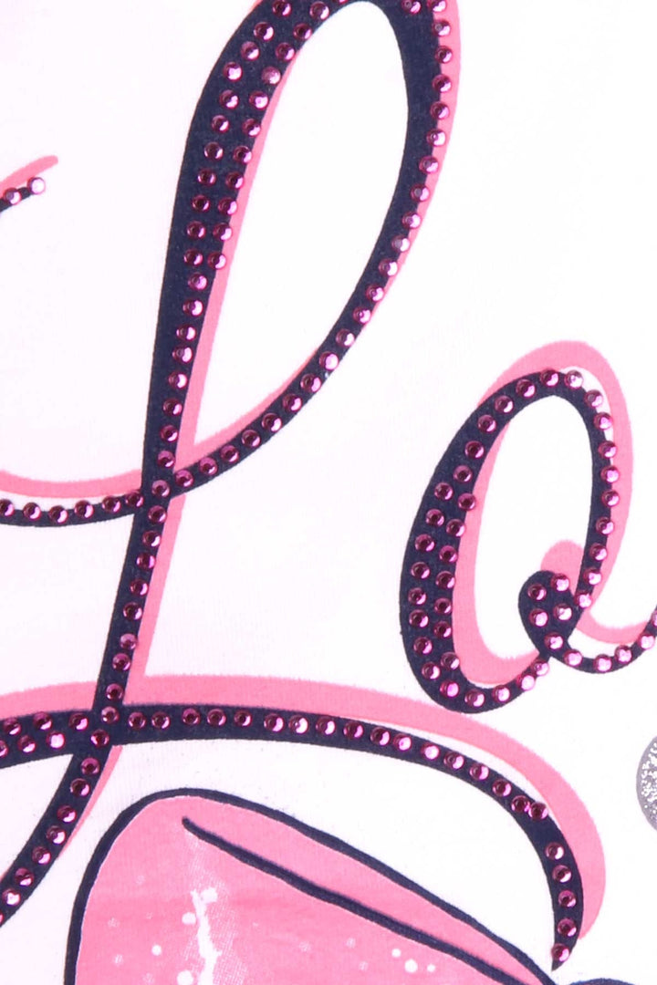 BRE Breeze Girl's T-shirt with Ribbon Print, 94 Years, Ecru - Prince Albert