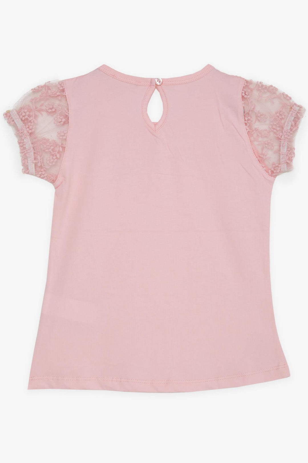 BRE Breeze Girl's T-shirt with Embroidered Sleeves Elasticated Tulle 50 Years, Pink - Stillwater